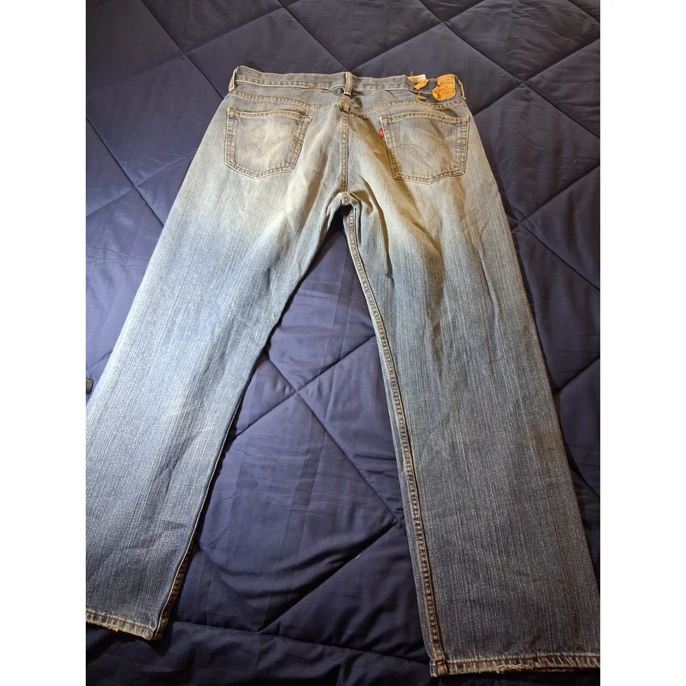 Levis 569 Loose Straight Leg Jeans Mens‎ 38x29 Light Wash Blue Denim Y2k